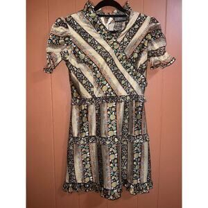 Vintage 1960s girls Floral Western style Dress